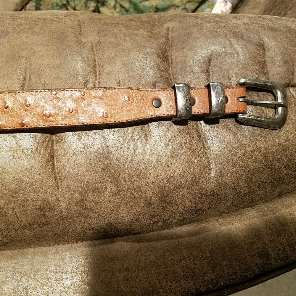 Genuine exotic skin ostrich Belt